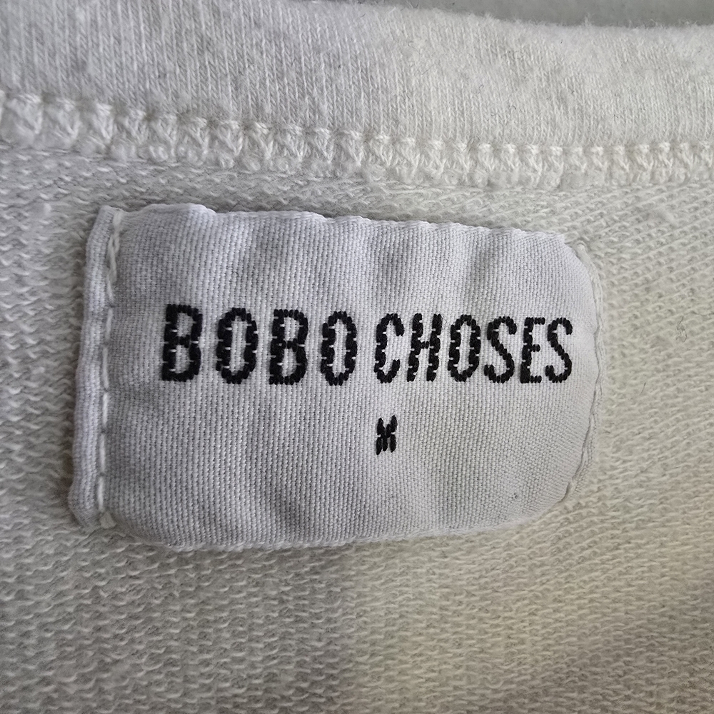 Bobo Choses Cream and Blue Short Sleeve Tee - Picture 7 of 12
